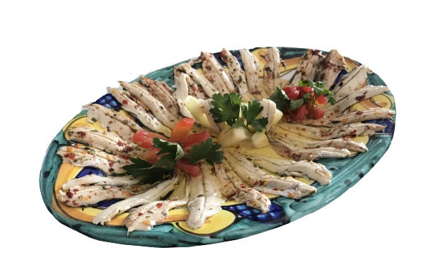 Sicilian Marinated White Spicy Anchovy Fillet 80 Gram