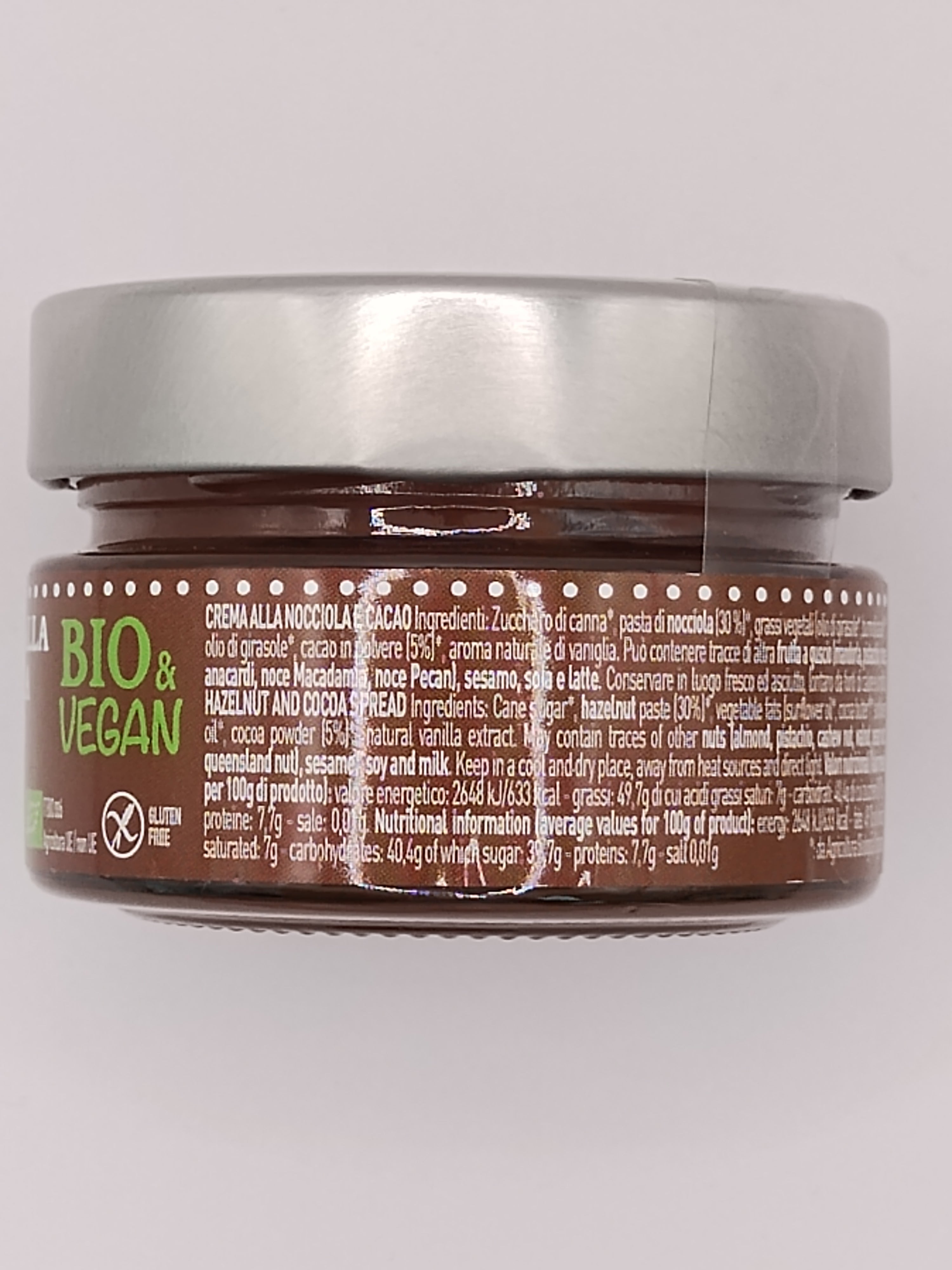 Certified Organic Hazelnut and Cocoa Spread 100 Gram Jar