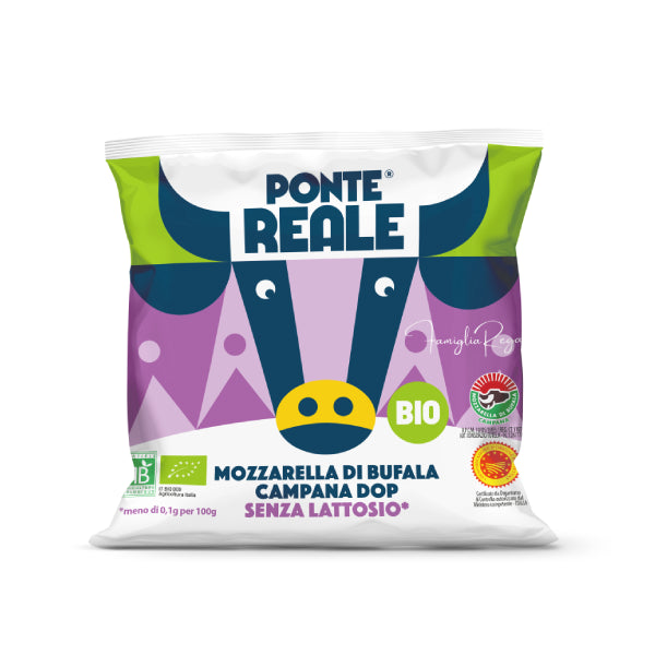 Organic Buffalo Mozzarella Lactose Free 125 gr – 12 pcs x case – 1.5 kg box