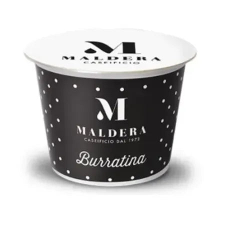 Burrata Retail 125 gr (with head) – 24 pcs x case – 3 kg Box